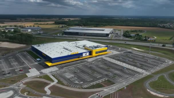 Vista Aerea Enorme Ikea Tallinn Store Pochi Giorni Prima Dell — Video Stock