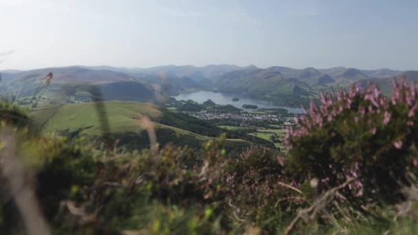 Hermoso Paisaje Natural Derwent Water Lake District Inglaterra — Vídeo de stock