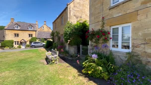 Stanton Hermoso Pueblo Zona Cotswolds Gloucestershire Está Construido Casi Completamente — Vídeo de stock