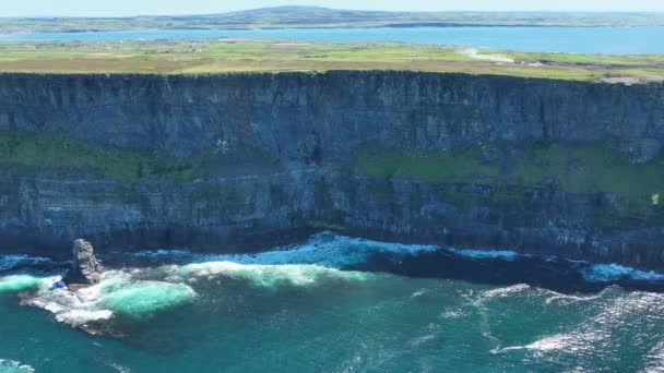 Klify Moher Drone Fotage 004 — Wideo stockowe