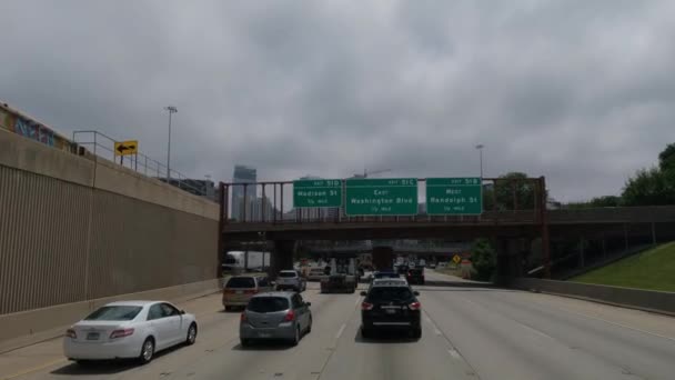 Viajar Por Área Chicago Illinois Suburbios Calles Carreteras Modo Pov — Vídeos de Stock