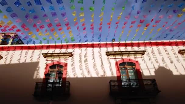 Península Colorida Nos Telhados Festival Indígena Tradicional Casas Tradicionais Varandas — Vídeo de Stock