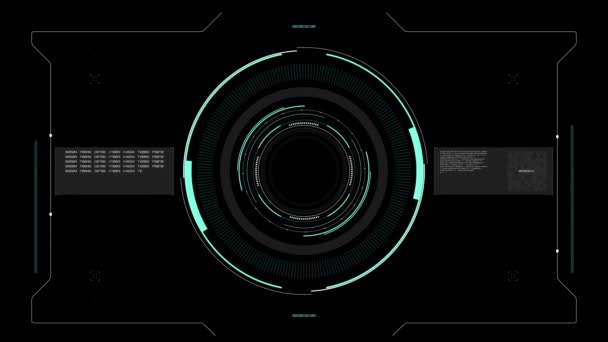 Futuristic Hud Panel Positioning Targeting Motion Element — Stock Video
