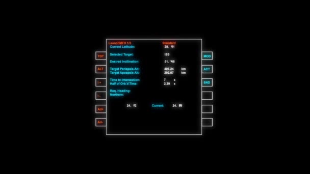 Futurystyczne Pozycjonowanie Panelu Hud Ukierunkowanie Elementu Ruchu — Wideo stockowe