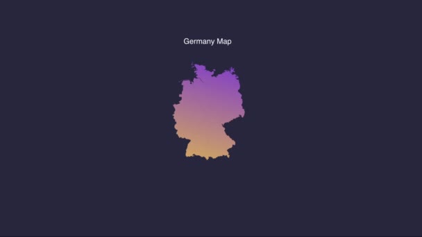 Semplice Germania Mappa Animated Motion Graphic — Video Stock
