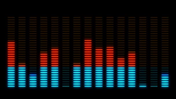 Colorful Audio Level Meter Motion Graphic Element — Stock Video