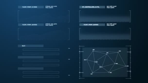 Μελλοντική Τοποθέτηση Πίνακα Hud Και Στόχευση Στοιχείο Κίνησης — Αρχείο Βίντεο