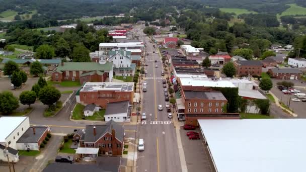 Hillsville Virginia Aérea Por Encima Ciudad — Vídeos de Stock