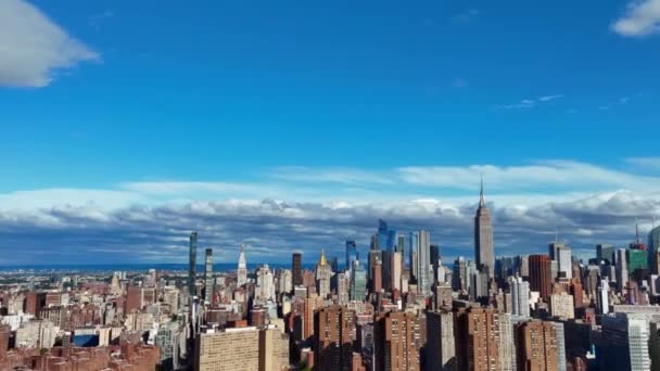 Sudut Pandang Tinggi Manhattan Seperti Yang Terlihat Dari Atas East — Stok Video