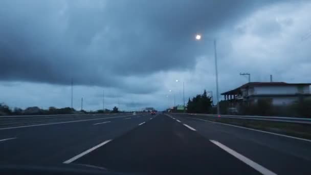 Timelapse Hyperlapse Traffic Highway Grecji — Wideo stockowe