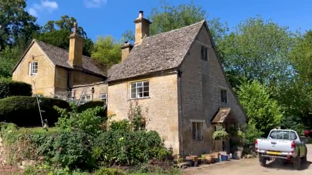 Typique Maison Cotswolds Dans Joli Village Stanway Gloucestershire Angleterre — Video