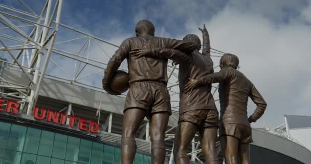 Holy Trinity Manchester United Stadium Best Law Charlton — Vídeos de Stock