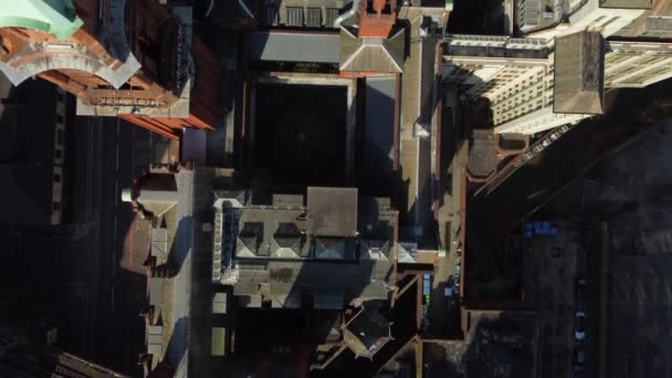 Lot Dronem Powietrznym Nad Hotelem Kimpton Oxford Road Centrum Manchesteru — Wideo stockowe