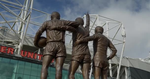 Holy Trinity Manchester United Stadium Best Law Charlton — Vídeos de Stock