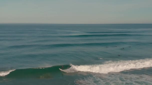 Homem Surfando Muito Rápido Para Muito Rápido Com Nível Médio — Vídeo de Stock