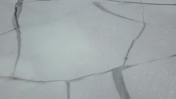 Climate Change Making Ice Break Aerial Shot — Stock Video