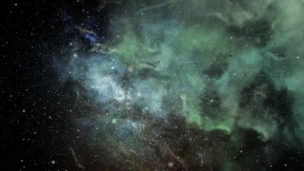 Nubi Nebulosa Oscura Che Muovono Galleggiano Nell Universo — Video Stock