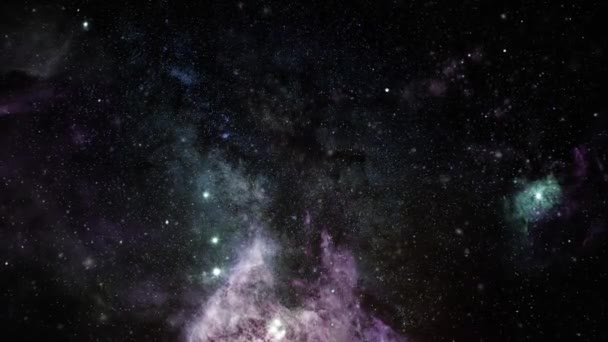 Kilátás Csillagköd Közeledő Univerzumban — Stock videók