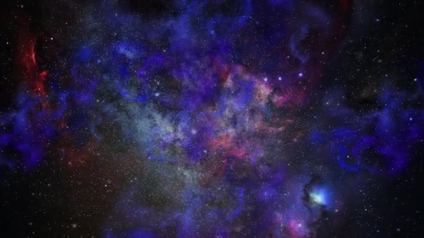 Vue Nuage Nébuleuse Dans Univers — Video