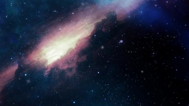 在黑暗的宇宙中发光的4K星云 — 图库视频影像