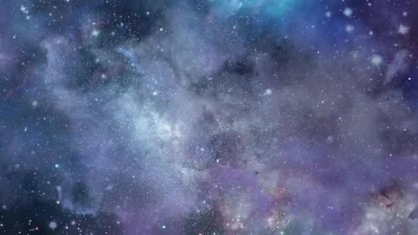 看漂浮的绿色星云 浩瀚的宇宙 — 图库视频影像