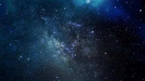 Espacio Nebulosa Universo Son Azuladas — Vídeos de Stock