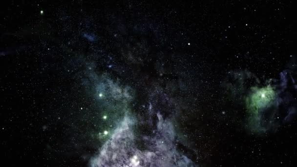 Visão Nebulosa Pairando Universo — Vídeo de Stock
