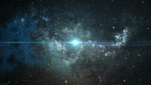 Nori Nebuloasă Mișcare Plutind Stele — Videoclip de stoc
