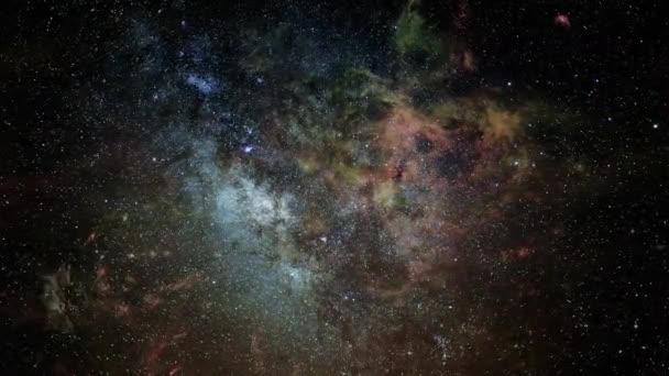 Evrendeki Yıldızların Arkaplanına Karşı Nebula — Stok video