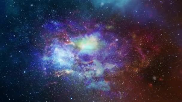Nébuleuse Nuages Qui Déplacent Flottent Dans Univers — Video