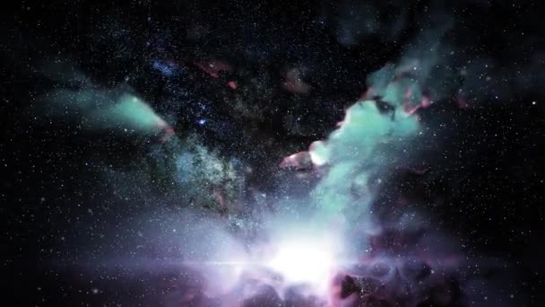 Visão Nebulosa Flutuando Universo — Vídeo de Stock