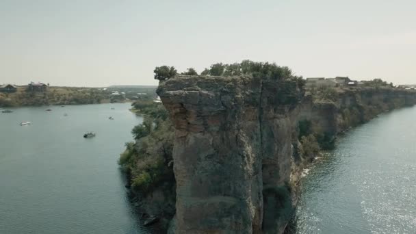 Hells Gate Lac Possum Kingdom Drone Orbite Sur Bord Une — Video