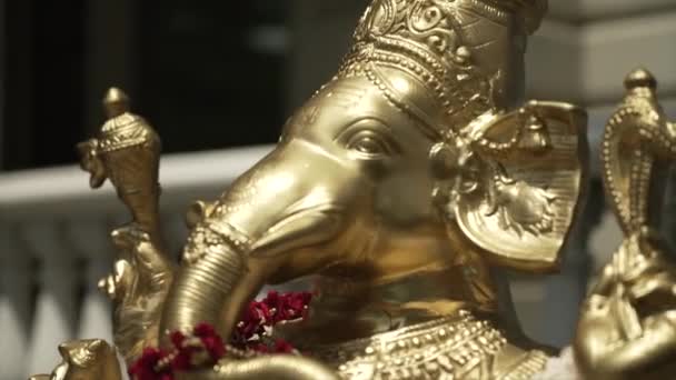 Estatua Religiosa India Ganesh Lugar Boda — Vídeo de stock