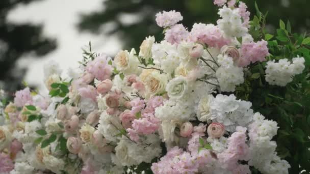 Flores Casamento Uma Cerimônia — Vídeo de Stock