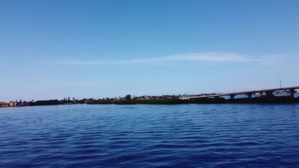 Mer Bleue Émeraude Belleair Beach Floride Usa Avec Pont Bellaire — Video