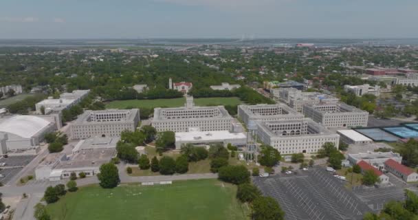 Uniwersytet Miltary Charleston South Carolina Aerial — Wideo stockowe