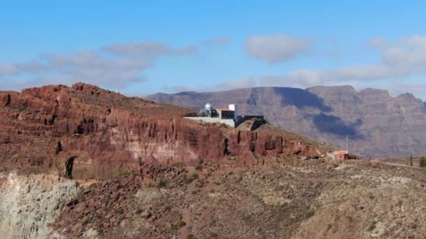 Fantastische Opname Vanuit Lucht Van Het Temisas Observatorium Een Zonnige — Stockvideo