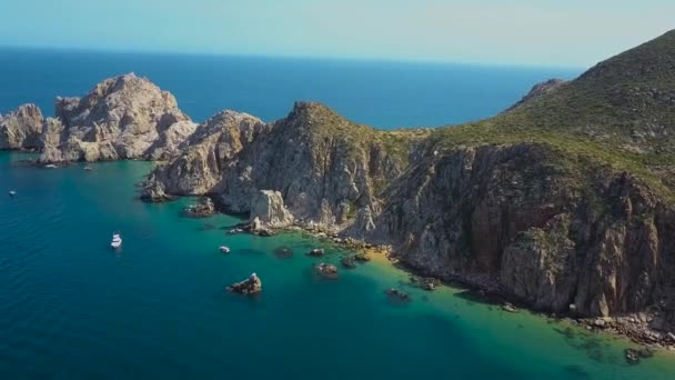 Cabo San Lucas Sinematik Görüntüsü Meksika Ünlü Kemer Işaretinin Güzel — Stok video