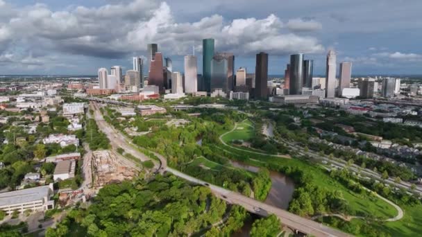 Eleanor Tinsley Park Horizon Houston Pendant Heure Vue Aérienne — Video