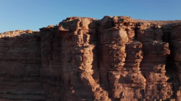 Descoberta Aérea Arizona Deserto Arenito Penhasco Montanha Paisagem — Vídeo de Stock