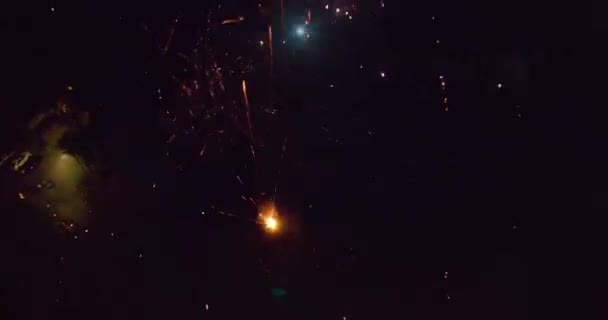 Luftaufnahmen Vom Feuerwerk Juli — Stockvideo