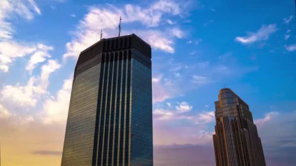 Timelapse Ids Tower Wells Fargo Tower ในม แอโพล โซต — วีดีโอสต็อก