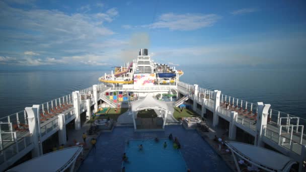 Cruise Ship Top View Singapore Hyper Lapse Timelaps — Stock Video