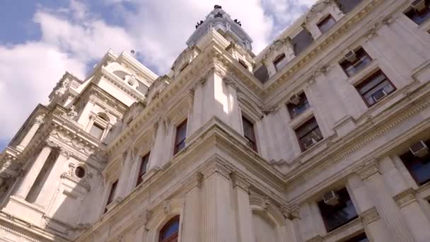 Looking While Walking City Hall Philadelphia — Stock Video