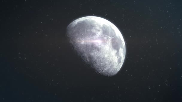 Большой Ядерный Взрыв Поверхности Луны — стоковое видео