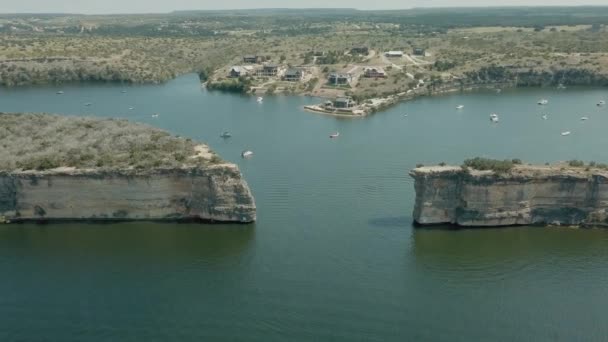 Puerta Del Infierno Lago Possum Kingdom Alta Altitud — Vídeos de Stock