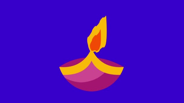 Pink Diya Loopable Animation Diwali Lamp Diwalidecorations Homedecor Diwalidecor Blue — стоковое видео