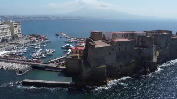 Una Vista 360 Grados Del Famoso Castel Dell Ovo Nápoles — Vídeo de stock