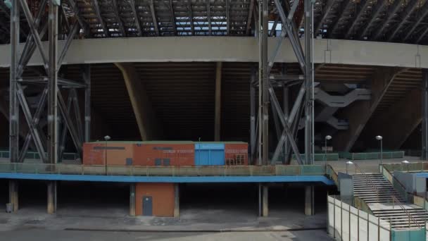 Vista Exterior Del Hermoso Estadio Napolitano Diego Armando Maradona — Vídeo de stock