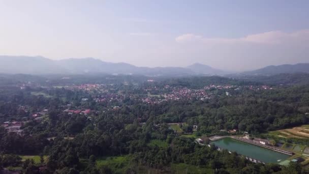 Drónfelvételek Hulu Langatról Kuala Lumpur Külvárosában Malajziában — Stock videók